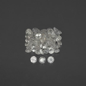 Pedras preciosas de safira branco natural de  ct, corte redondo, VVS-VS