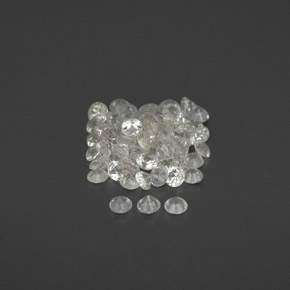 Pedras preciosas de safira branco natural de  ct, corte redondo, VVS-VS