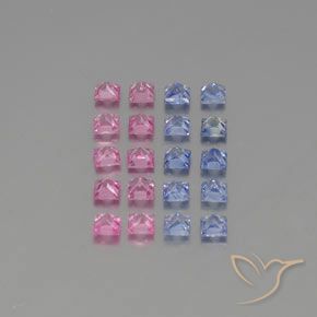 Pedras preciosas de Safira Multicolorido natural de 3.12 ct, Quadrado, VVS-VS