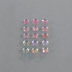 Pedras preciosas de safira multicolorido natural de  ct, corte redondo, transparente