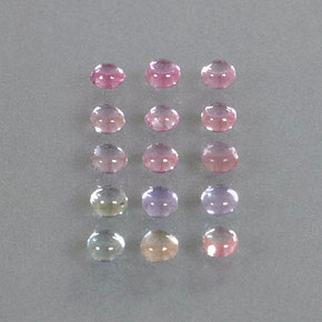 Pedras preciosas de safira multicolorido natural de  ct, corte redondo, transparente