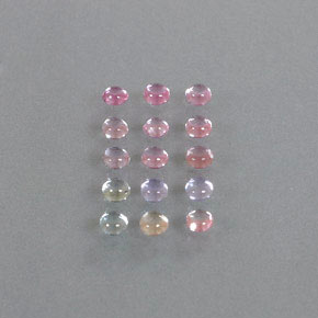 Pedras preciosas de safira multicolorido natural de  ct, corte redondo, transparente