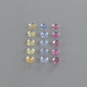 Pedras preciosas de safira multicolorido natural de 2,68 ct, corte redondo, transparente