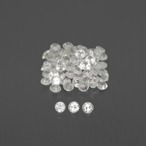 Pedras preciosas de safira branco natural de  ct, corte redondo, VVS-VS