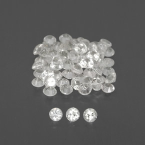 Pedras preciosas de safira branco natural de  ct, corte redondo, VVS-VS