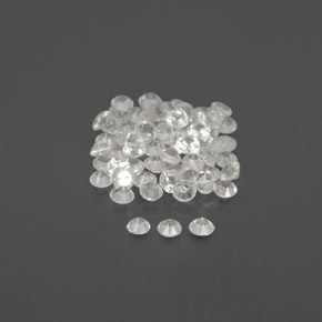 Pedras preciosas de safira branco natural de  ct, corte redondo, VVS-VS