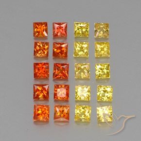 Pedras preciosas de Safira Multicolorido natural de 2.83 ct, Quadrado, VVS-VS