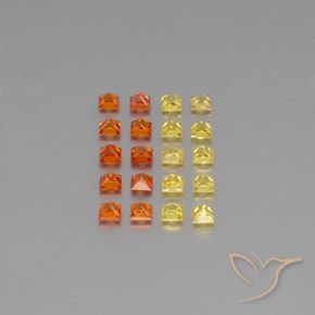 Pedras preciosas de Safira Multicolorido natural de 2.83 ct, Quadrado, VVS-VS