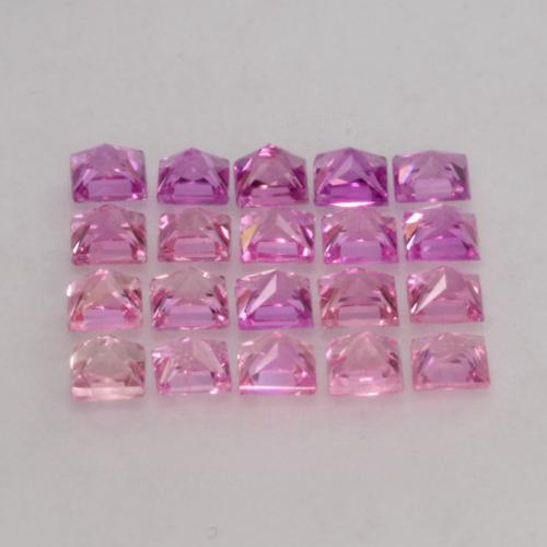 Pedras preciosas de safira multicolorido natural de 2,29 ct, quadrado, VVS-VS