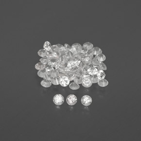 Pedras preciosas de safira branco natural de  ct, corte redondo, VVS-VS