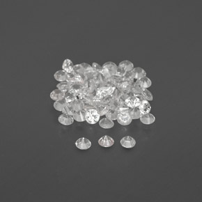Pedras preciosas de safira branco natural de  ct, corte redondo, VVS-VS