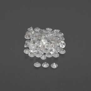 Pedras preciosas de safira branco natural de  ct, corte redondo, VVS-VS