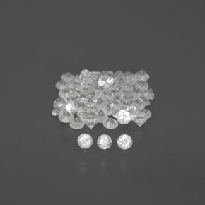 Pedras preciosas de safira branco natural de  ct, corte redondo, VVS-VS