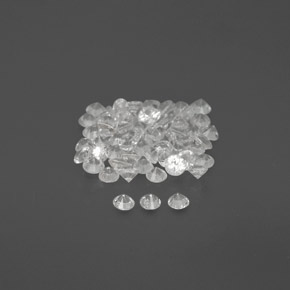 Pedras preciosas de safira branco natural de  ct, corte redondo, VVS-VS