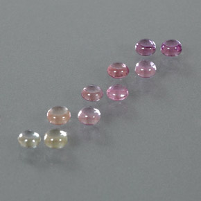 Pedras preciosas de safira multicolorido natural de 1,98 ct, corte redondo, transparente