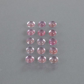 Pedras preciosas de safira rosa natural de 2,85 ct, corte redondo, transparente