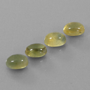 Pedras preciosas de safira verde natural de 3,67 ct, transparente, transparente/translúcido