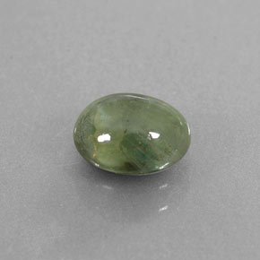 Safira verde natural 1,67ct, transparente, transparente/translúcido