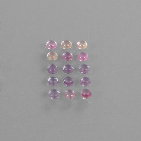 Pedras preciosas de safira multicolorido natural de 2,73 ct, corte redondo, transparente