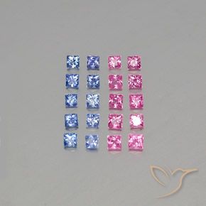 Pedras preciosas de Safira Multicolorido natural de 2.03 ct, Quadrado, VVS-VS