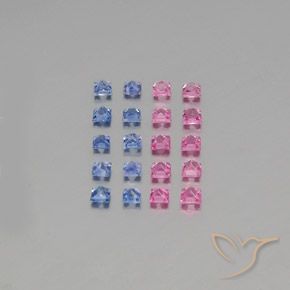 Pedras preciosas de Safira Multicolorido natural de 2.03 ct, Quadrado, VVS-VS