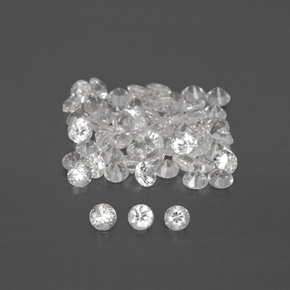 Pedras preciosas de safira branco natural de  ct, corte redondo, VVS-VS