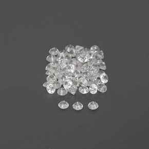 Pedras preciosas de safira branco natural de  ct, corte redondo, VVS-VS