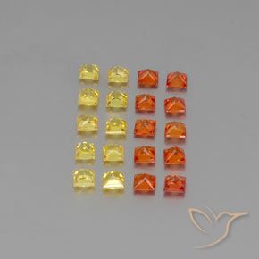 Pedras preciosas de Safira Multicolorido natural de 2.79 ct, Quadrado, VVS-VS