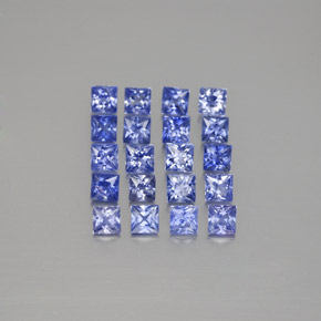 Pedras preciosas de safira azul natural de  ct, quadrado, VVS-VS