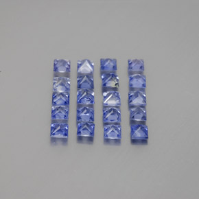 Pedras preciosas de safira azul natural de  ct, quadrado, VVS-VS