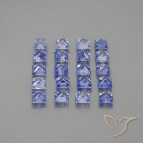 Pedras preciosas de safira azul natural de 3,14 ct, quadrado, VVS-VS