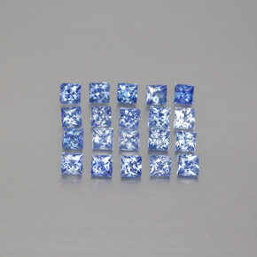 Pedras preciosas de safira azul natural de  ct, quadrado, VVS-VS