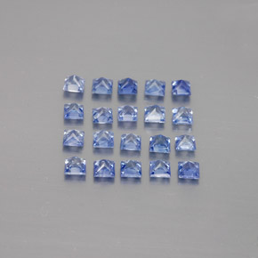 Pedras preciosas de safira azul natural de  ct, quadrado, VVS-VS