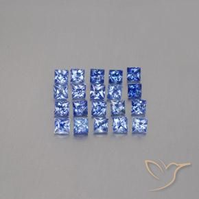 Pedras preciosas de safira azul natural de 2,80 ct, quadrado, VVS-VS