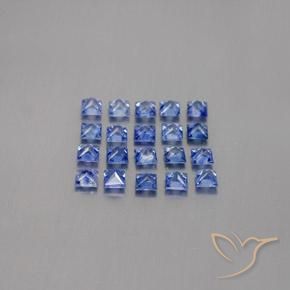Pedras preciosas de safira azul natural de 2,80 ct, quadrado, VVS-VS