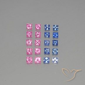 Pedras preciosas de Safira Multicolorido natural de 4.74 ct, Quadrado, VVS-VS