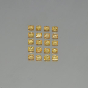 Pedras preciosas de safira amarelo natural de 2,10 ct, quadrado, VVS-VS