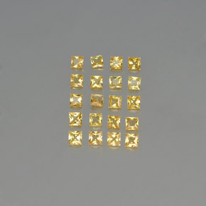 Pedras preciosas de safira amarelo natural de  ct, quadrado, VVS-VS