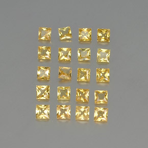 Pedras preciosas de safira amarelo natural de  ct, quadrado, VVS-VS