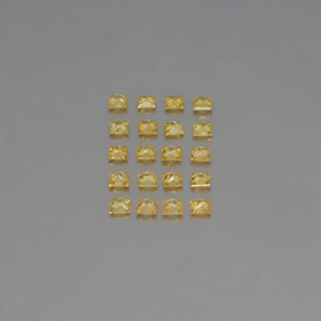 Pedras preciosas de safira amarelo natural de  ct, quadrado, VVS-VS