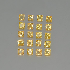 Pedras preciosas de safira ouro natural de  ct, quadrado, VVS-VS