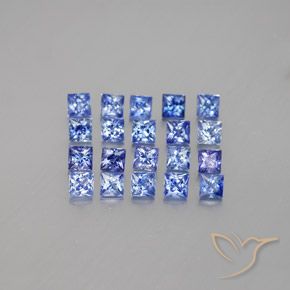 Pedras preciosas de safira azul natural de 1,99 ct, quadrado, VVS-VS