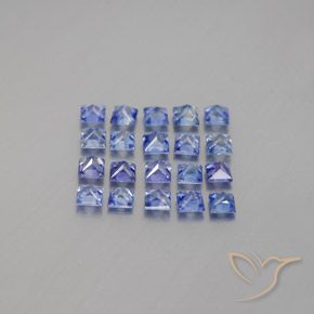 Pedras preciosas de safira azul natural de 1,99 ct, quadrado, VVS-VS