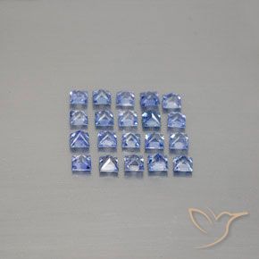 Pedras preciosas de safira azul natural de 2,53 ct, quadrado, VVS-VS