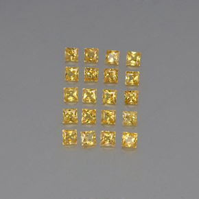 Pedras preciosas de safira amarelo natural de  ct, quadrado, VVS-VS