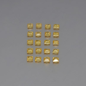 Pedras preciosas de safira amarelo natural de  ct, quadrado, VVS-VS