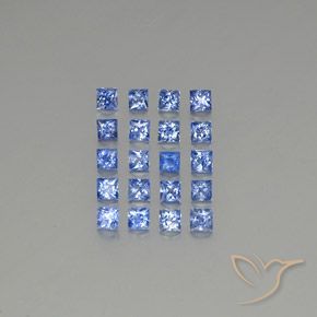 Pedras preciosas de safira azul natural de 1,86 ct, quadrado, VVS-VS