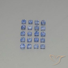 Pedras preciosas de safira azul natural de 1,86 ct, quadrado, VVS-VS
