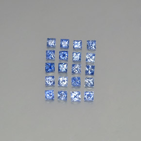 Pedras preciosas de safira azul natural de  ct, quadrado, VVS-VS