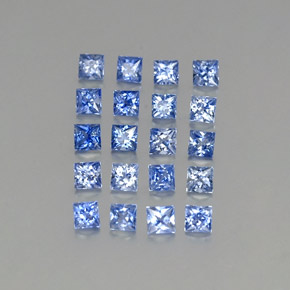 Pedras preciosas de safira azul natural de  ct, quadrado, VVS-VS